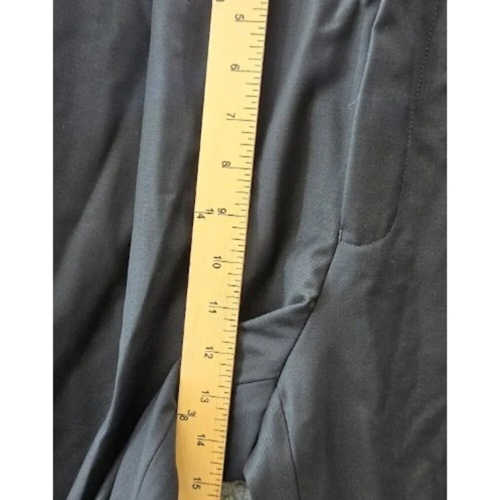 Calvin Klein Slim-Fit Wool-Laine Dress Pants Men's 40W x 32L Black Finished Hem